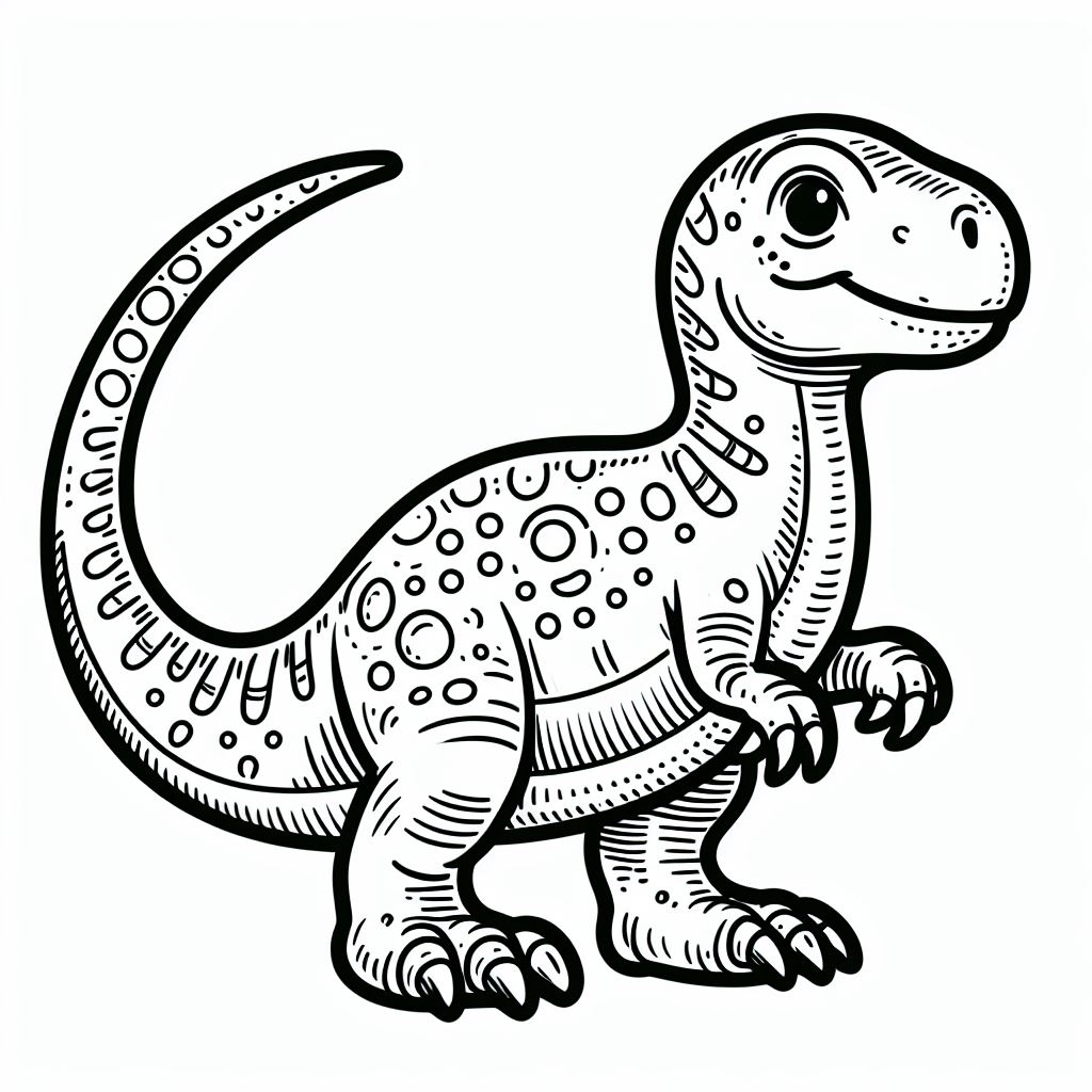 Cute Dinosaur ???? Coloring Page